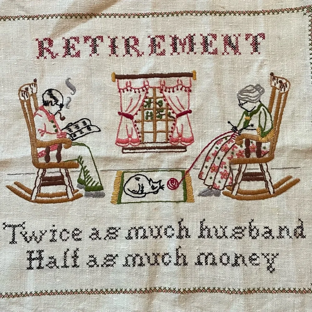 Charming Retirement Embroidered Wall Art‎